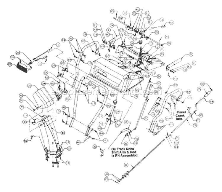 Page D Diagram and Parts List for 317E733E401 1997 Yard Man Snow Blower
